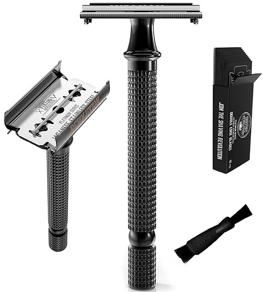 Amazon.com: Long Handle Double Edge Safety Razor - Butterfly Open Razor ...