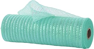 Iridescent Foil Weave Deco Mesh for Wreaths, Bows, Centerpieces, Crafts, and Decorations, 10.25" Wide x 10 Yards (Mint Green)
