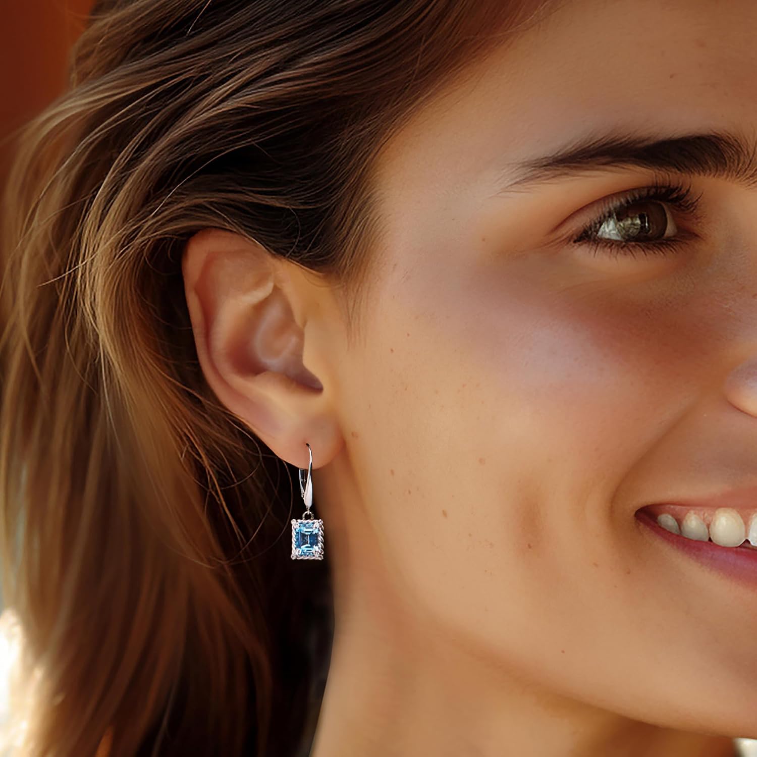 Ross-Simons 2.60 ct. t.w. Sky Blue Topaz Drop Earrings With White Topaz in Sterling Silver