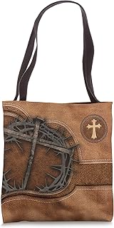 Faith Over Fear Personalized Leather Pattern Printed Tote Bag