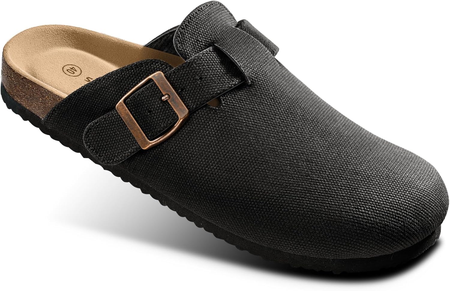 BULLIANT Women Clogs-Fleece-Lined Suede Mules Slippers Nurse Shoes Unisex-Memory Foam Arch Support Cork-Footbed