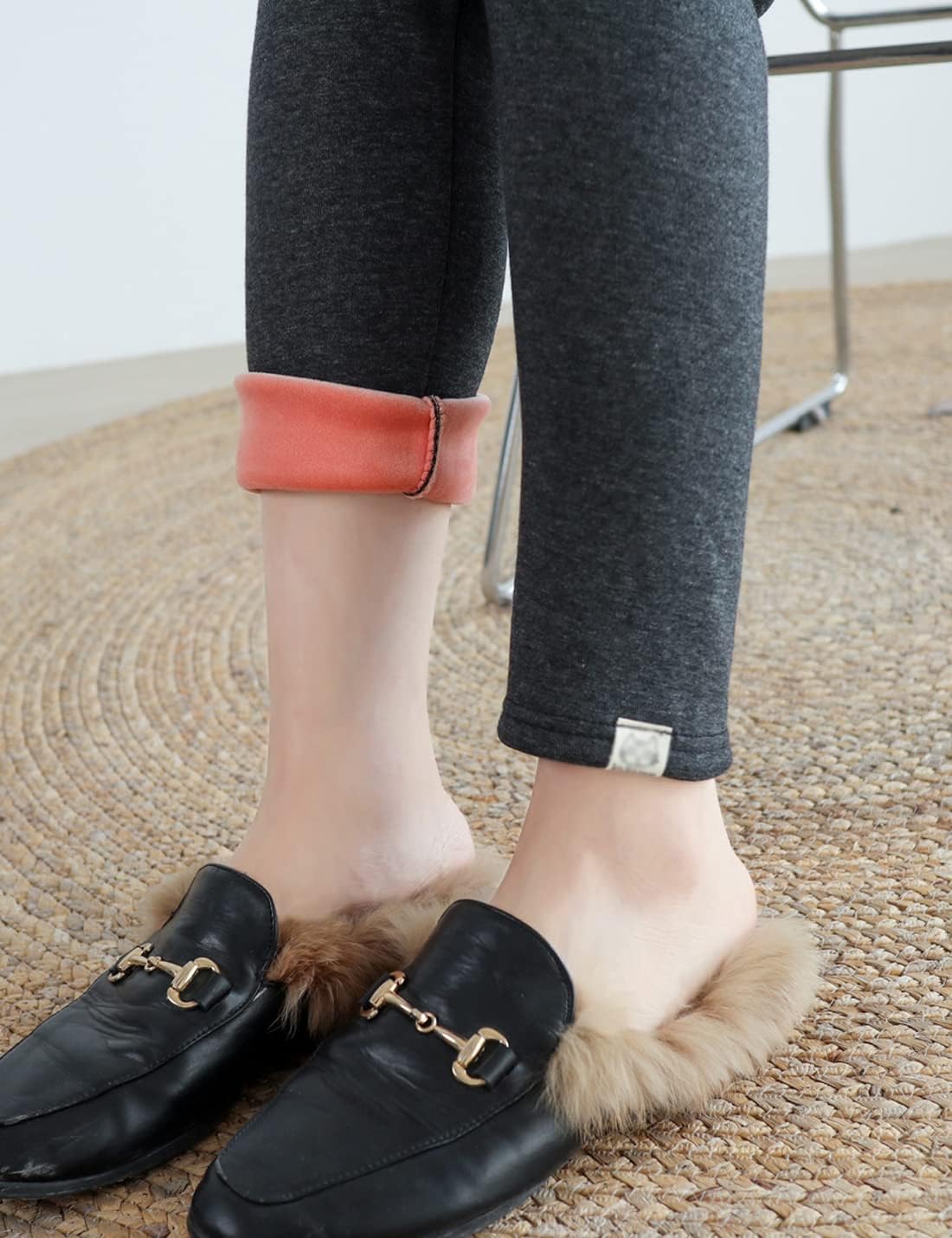 ZGZZ7 Maternity Pregnant Women Winter Warm Fleece-Lining Thermal Sweatpants Fleece Pants
