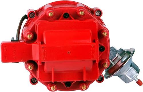 Vista 10 de MAS Distribuidor de encendido con tapa y rotor puede usarse con Ford 351C 351M 400 429 460 HEI 65,000 Volt Coil KA-1046013 PE332U JM6506BL Azul