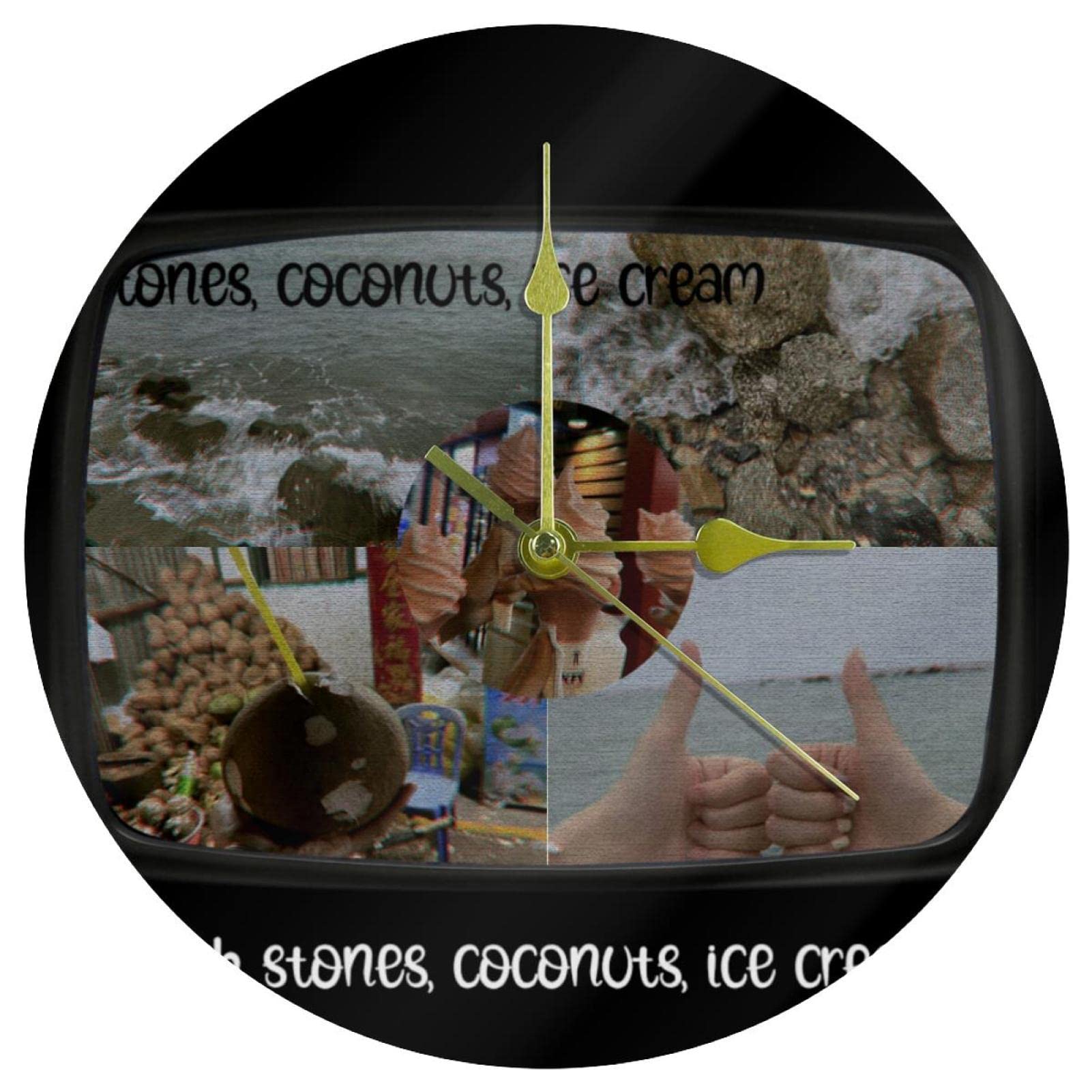 Horloge murale en acrylique 24 cm voyage pour decoration de maison