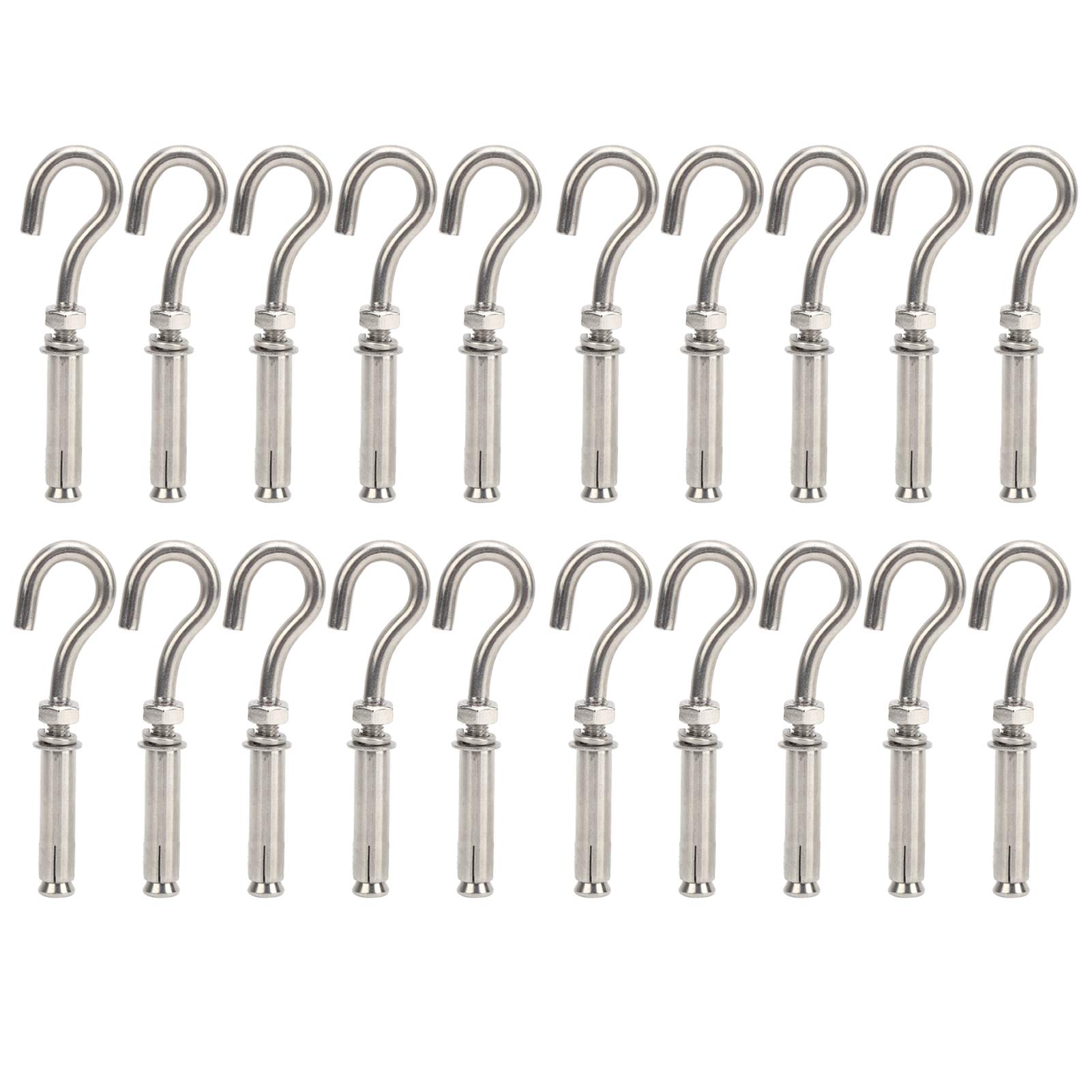 20Pcs M8 Expansion Bolts 304 Stainless Steel Proof for Guard Rails Anti Theft Doors Easy Installation Strong Carrying Capacity