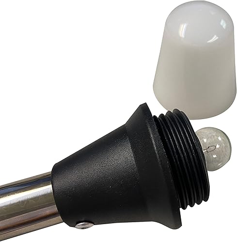 Miniatura 3 de Pactrade Marine Luces de navegación para barco de todo tipo - Luz de popa blanca incandescente de 16 pulgadas (montaje en superficie, base plegable)