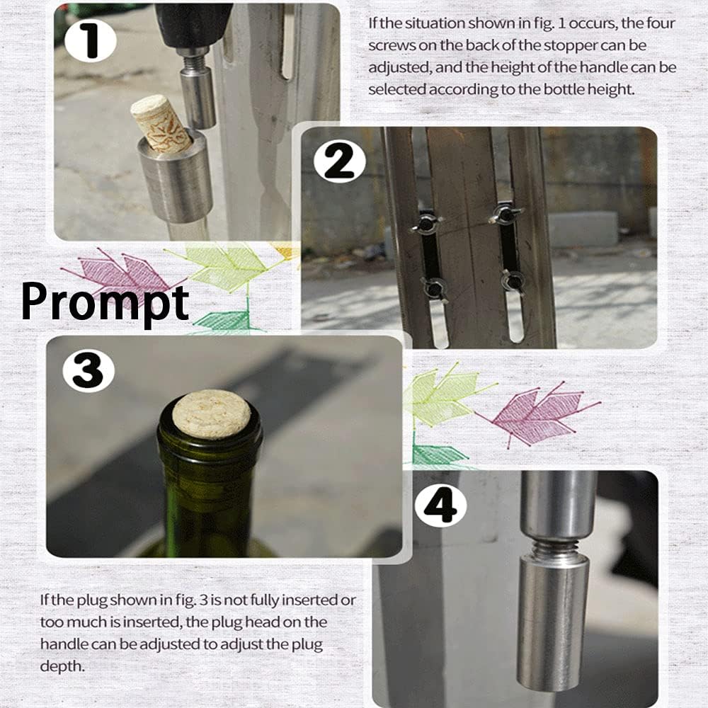 Wine Bottle Floor Corker Manual Hand Bottle Corking Brew Wine Bottle Cap Pressing Machine Industrial Stainless Steel Inserting Stopper Tools