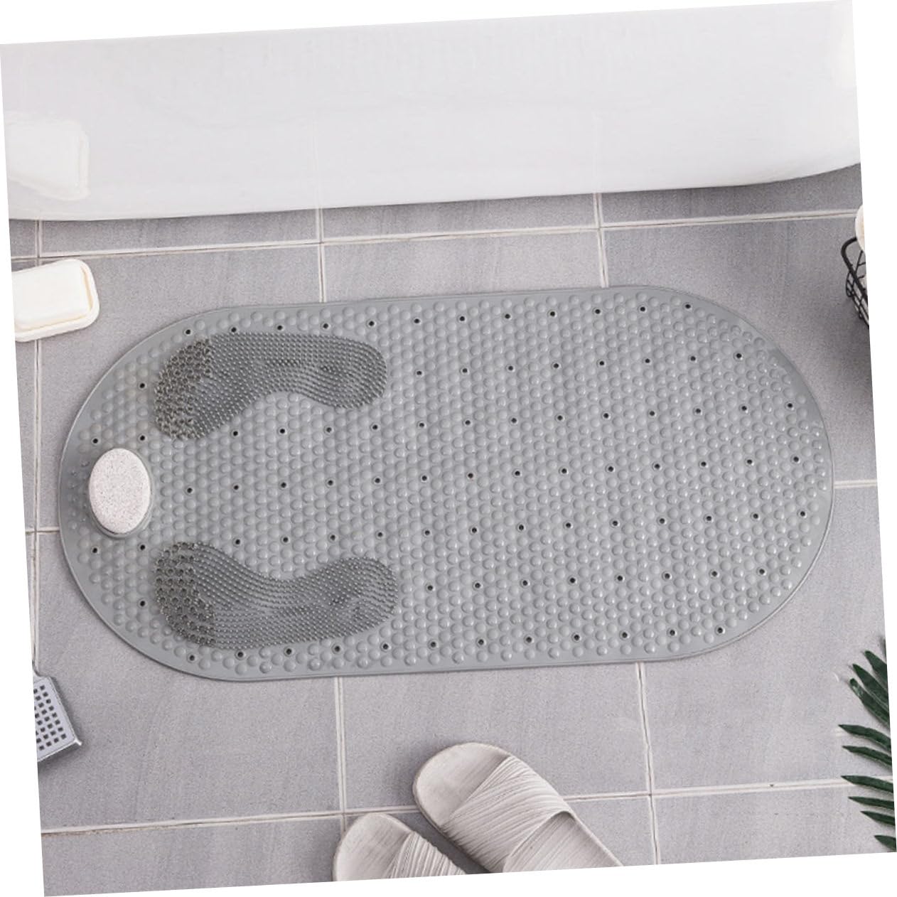 Tappetino Doccia Ventose, Pvc, 105 Ventose Antiscivolo | Fori di Drenaggio Multipli, Effetto Massaggio Plantare, Superficie Resistente All’umidità