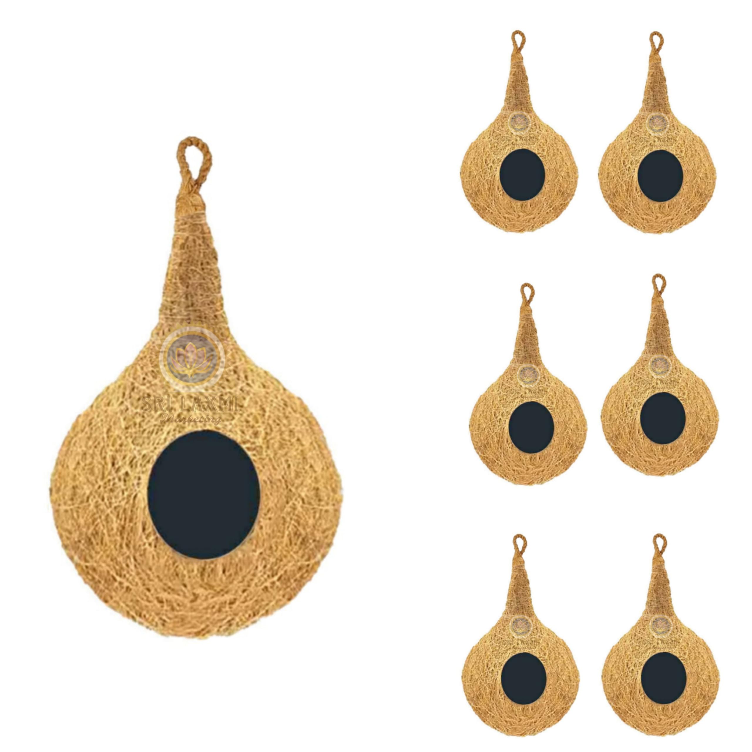 Organic Bird Nest Handmade Bird House Large Size for Sparrow, Small Birds (Set of 6) (B0D2V7LCNB) Amazon Price History, Amazon Price Tracker