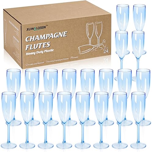 Miniatura 11 de XUWAIDSGN Copas de vino de plástico reutilizables de champán a granel, copas de champán vintage a granel, copas de bar de mimosa, copas de 5.4 onzas