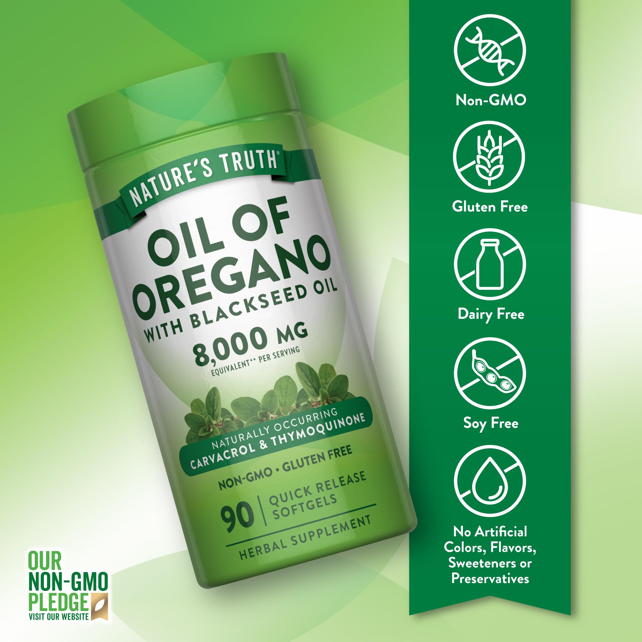 Nature's Truth Oil of Oregano Pills with Black Seed Oil | 90 Softgels — Amazon image 3