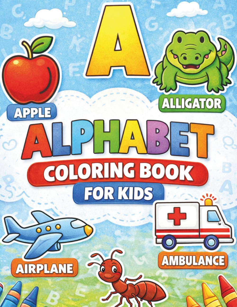 Alphabet coloring book for kids: alphabet learning book