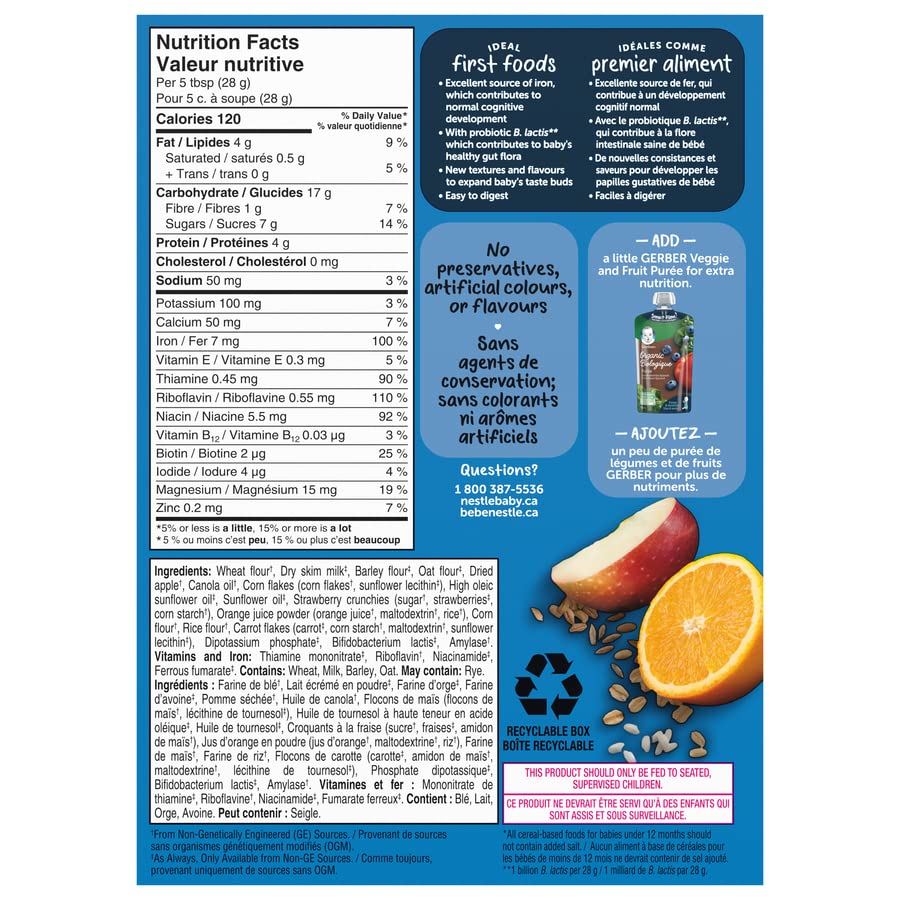 Gerber Baby Cereal, Apples & Oranges with Multigrain, 227 Grams (Pack of 6) - Packaging May Vary - Image 6