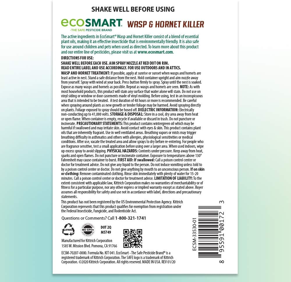 ecoSMART 33510 Wasp & Hornet Killer, 9-oz. - Quantity 1