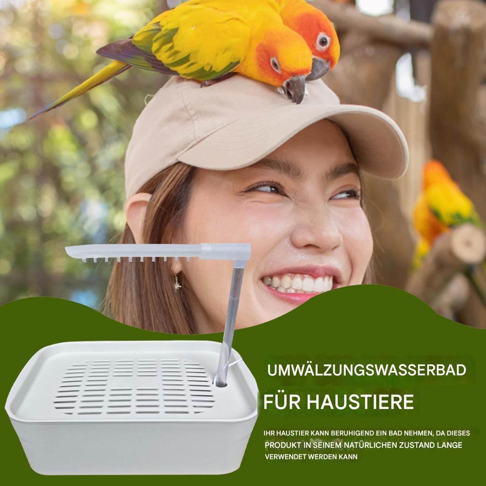 Parrot Bath, Parrot Bath Elektryczny prysznic z małej wanny ptaków