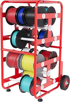 15X17X31" Wire Spool Holder Cart, Portable Wire Rack Dispenser