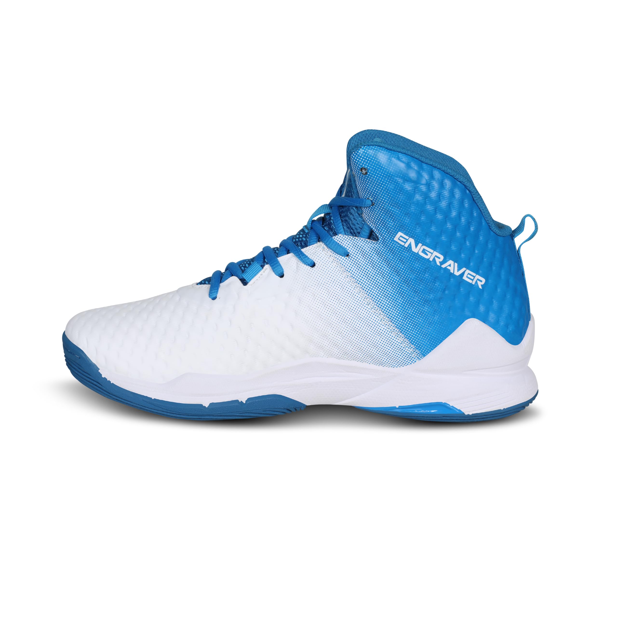 Nivia Engraver 2.0 Basketball Court Shoes for Men,Durable Rubber Sole, Indoor & Outdoor Court Shoes, Soft Cushion NR EVA Inner Insole, High-Performance Footwear for Basketball Enthusiast