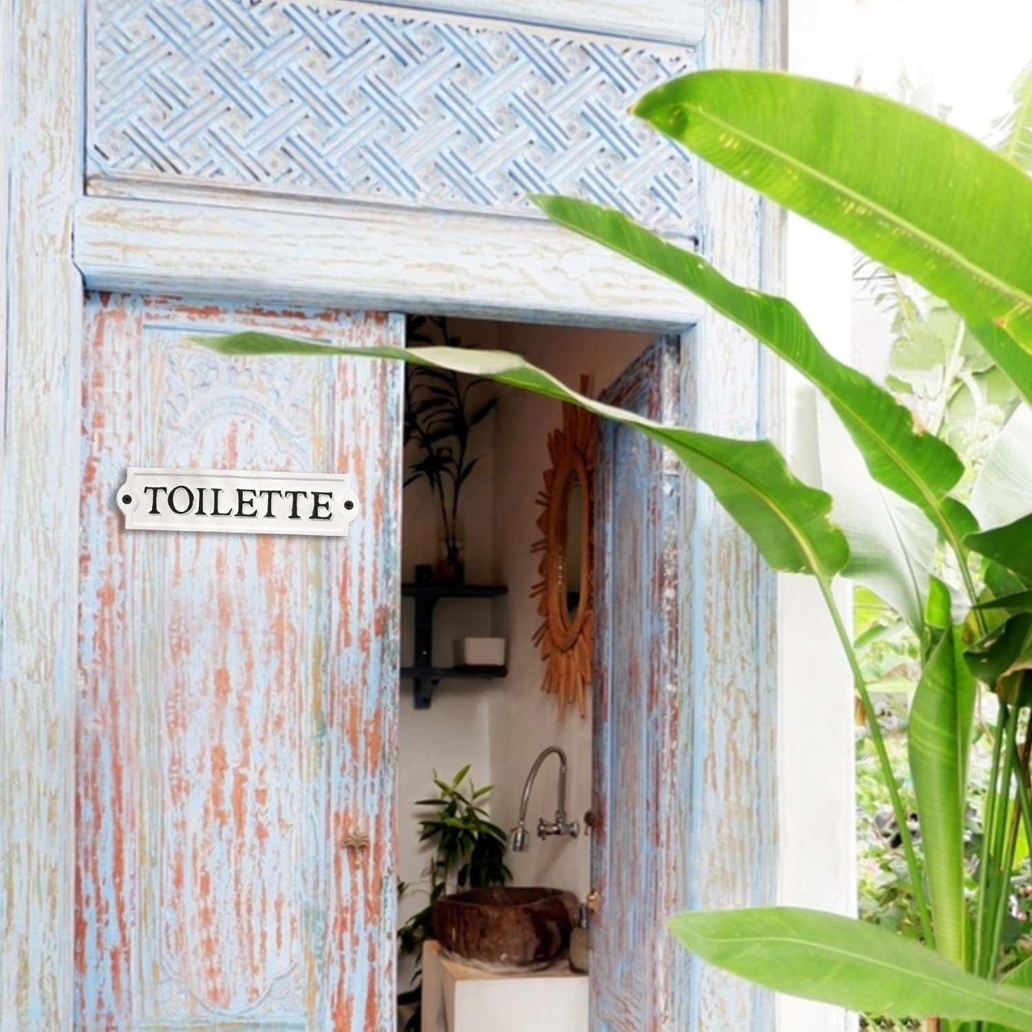 Sungmor Lot De 2 Panneaux De Porte En Fonte U2013 Plaques De Portail En Métal, Plaques Rustiques