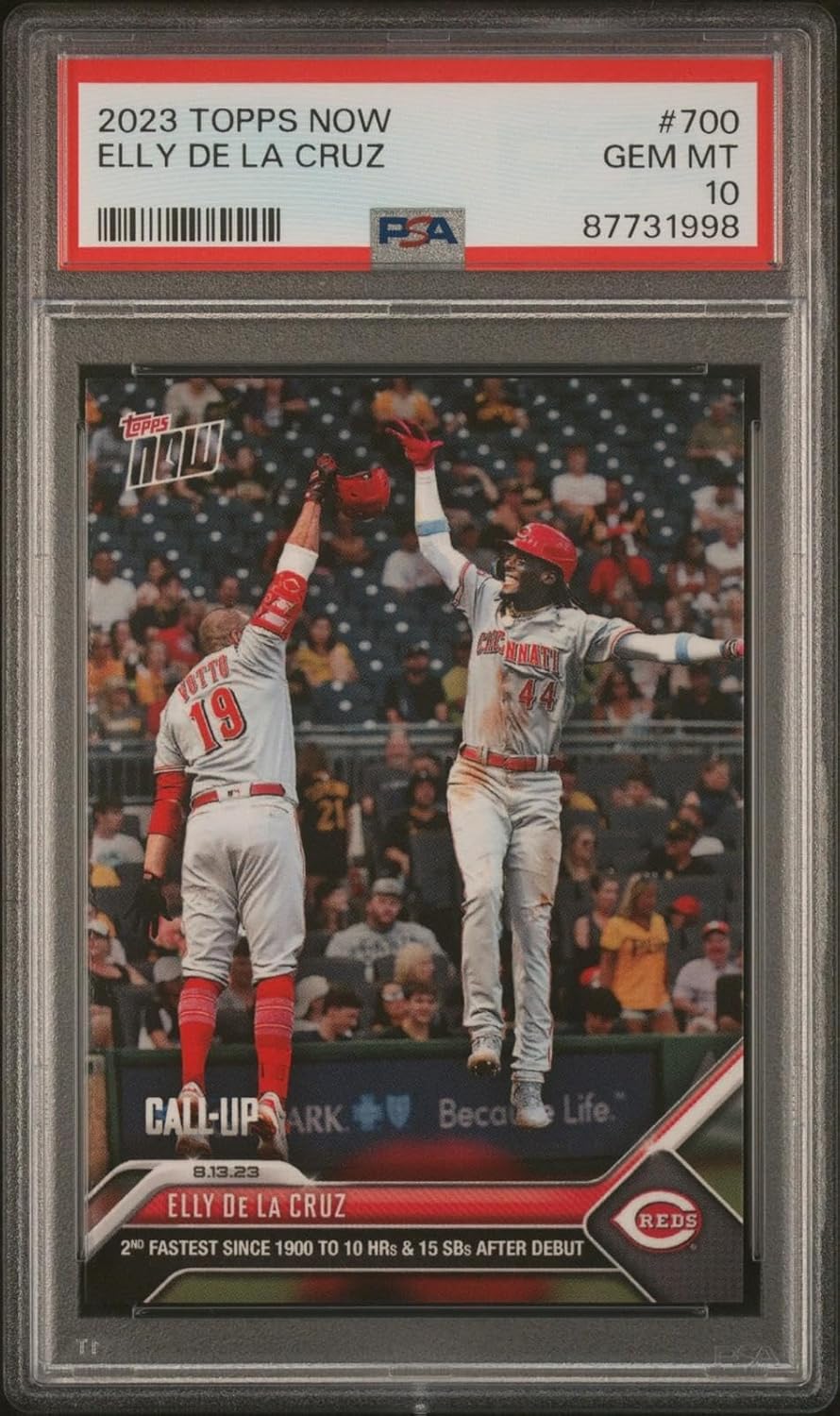PSA 10 Elly De La Cruz 2023 Topps Now #700 Call-Up! Rookie Card - Baseball Slabbed Rookie Cards