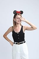 Vista 6 de FANYITY Mickey Ears, 2 diademas de Minnie Ears para fiesta de Navidad