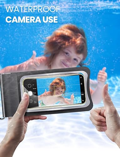 Miniatura 6 de eSamcore Bolsa impermeable para teléfono flotante, 2 piezas Funda impermeable para teléfono Cruise Essentials IPX8 Bolsa de teléfono a prueba de