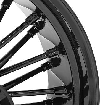 TOFR 18 inch Gloss Black Rear Wheel Rim Fat King Spokes Tubeless For Harley Touring FLHR FLHRC Road King FLHX FLHXSE Street Glide FLTR Road Glide FLHT Electra Glide FLHTK Ultra Limited 2009-2023