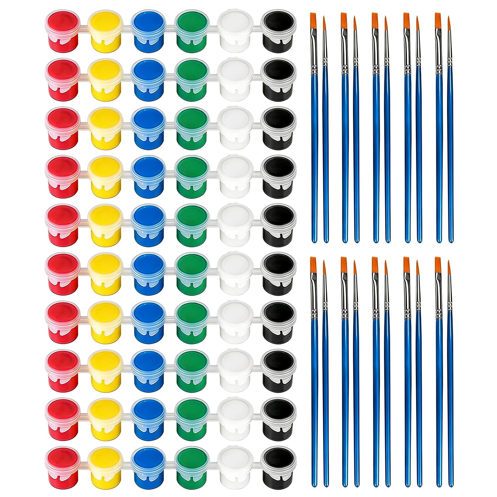 View 1 of 10 Pack Mini Acrylic Paint Set,6 Colors Acrylic Paints Strips for Adults Craft Paint, 80 PCS Painting Kit Container Strips Storage, Perfect for Home Birthday Classroom Party Favors (10, 6 Color, 3 ml)