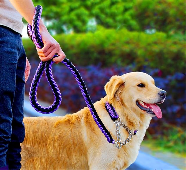 Correa de Perro con Collar, Suave Cuerda de Entrenamiento Escalada Correa de Tracción Correa de Tracción…
