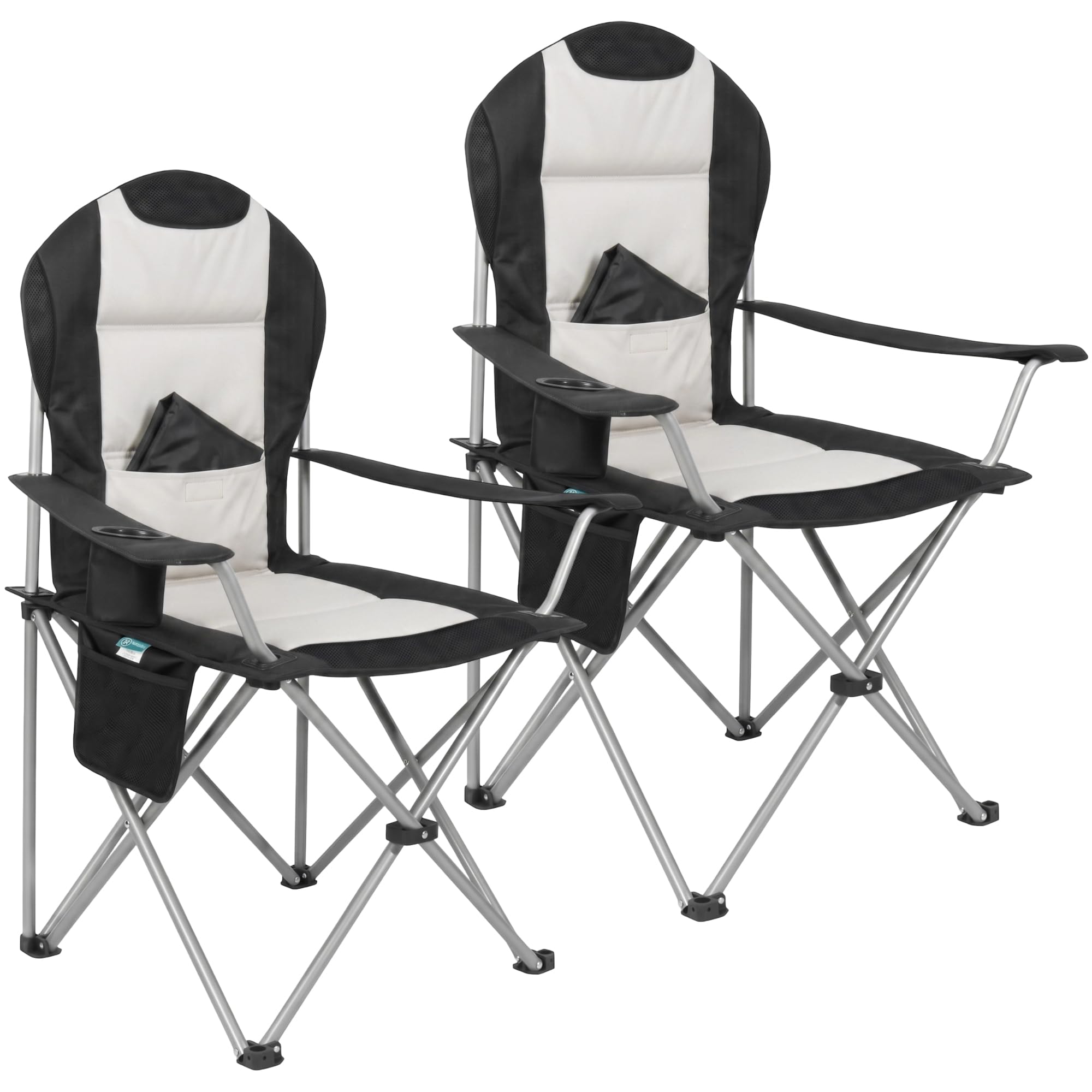 Homecall Campingstuhl Faltbar 150kg Belastbar Campingstuhl Hochlehner 108cm mit Lendenwirbelstütze, Gepolstert Klappstuhl Camping Stuhl Angelstuhl Faltbar für Garten Picknick