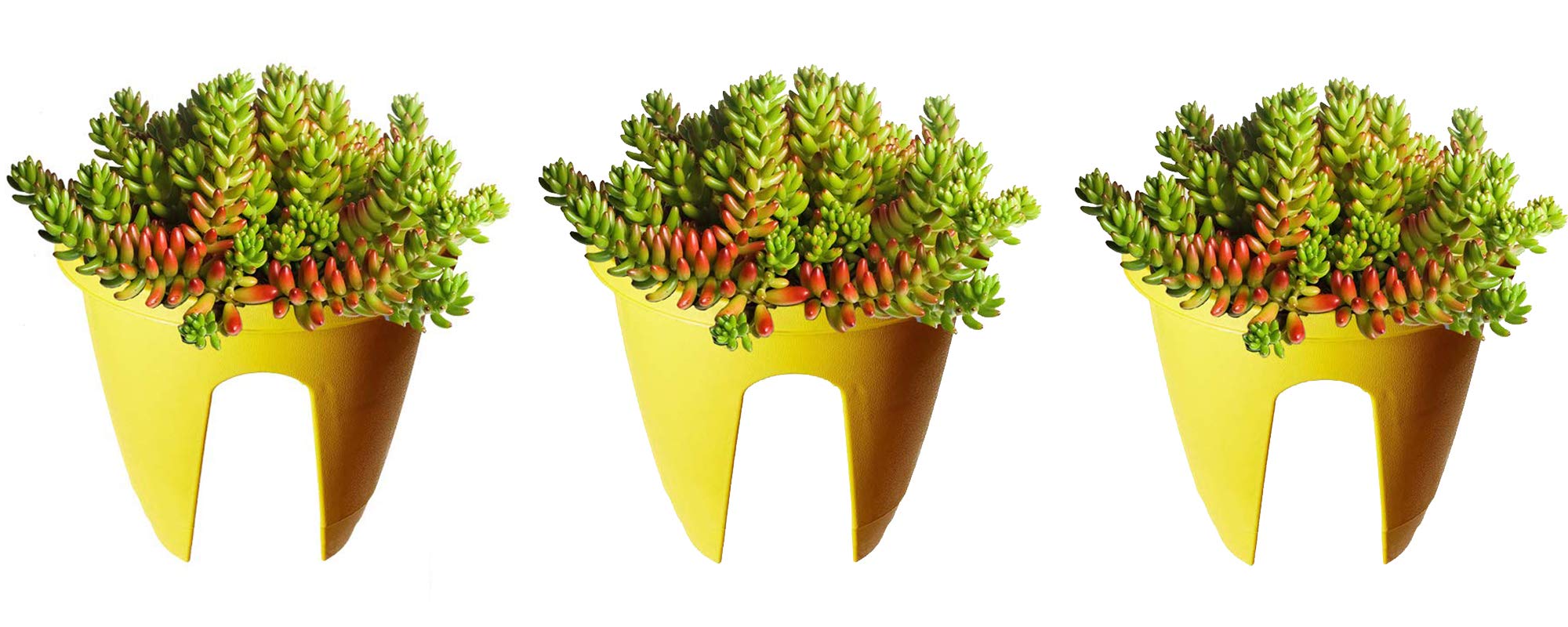 Go Hooked Planters | Railing Pots and Planter | Flower Pots | 12 Inch | Yellow | Set of 3 (B07YHWFSXX) Amazon Price History, Amazon Price Tracker