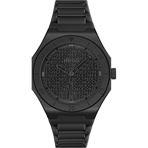 HUGO Men's #Grail Sport Watch – 44mm Stainless Steel Case, Multifunction Movement, Bold Design, Quartz Accuracy, Sporty and Dynamic Style - Gift for Him