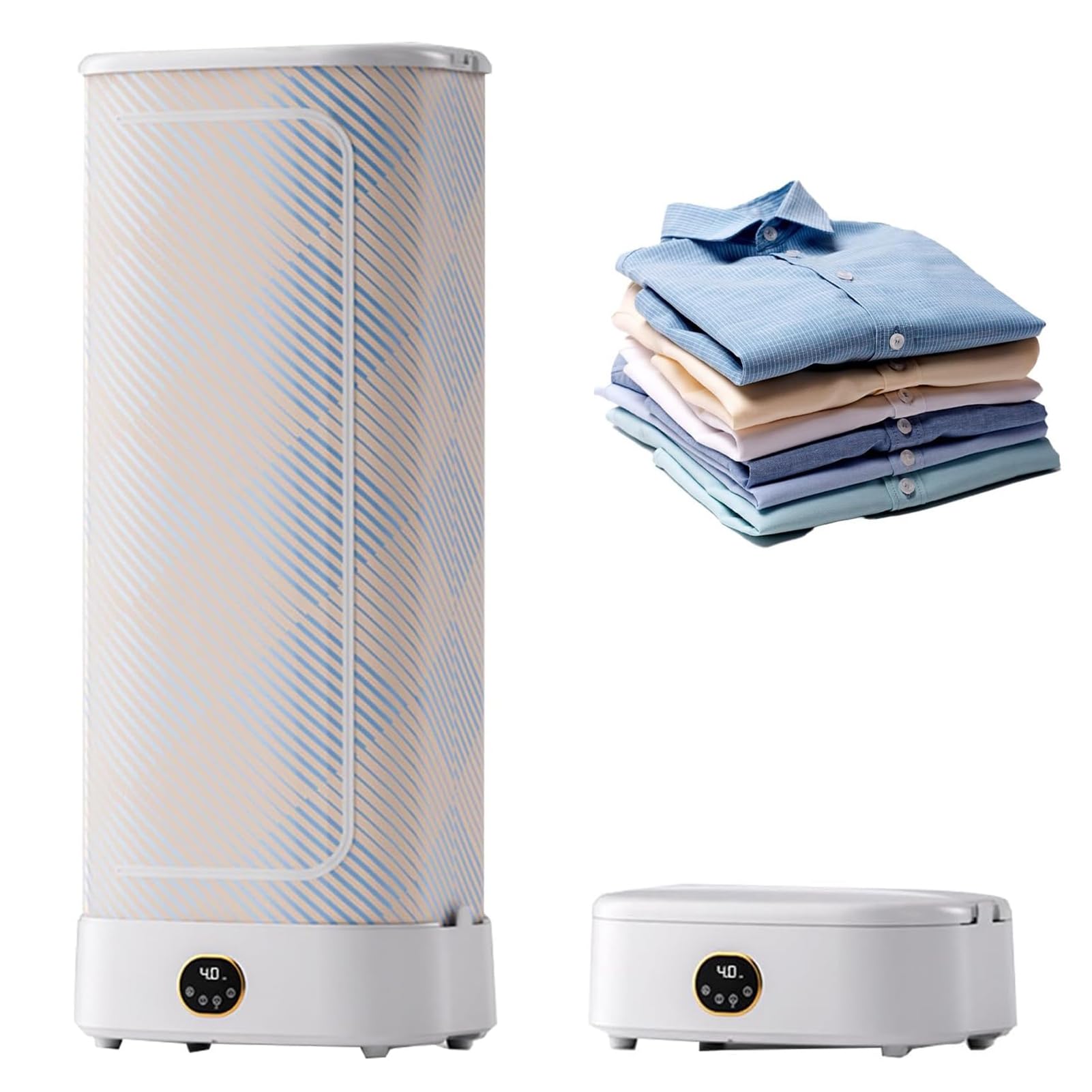 Máquina de planchado a vapor automática Máquina de planchado plegable de secado de 1000 W Temporizador De 240 Minutos Y Temperatura Constante De 360° Rápida y fácil de Usar（Ayuda para planchar）