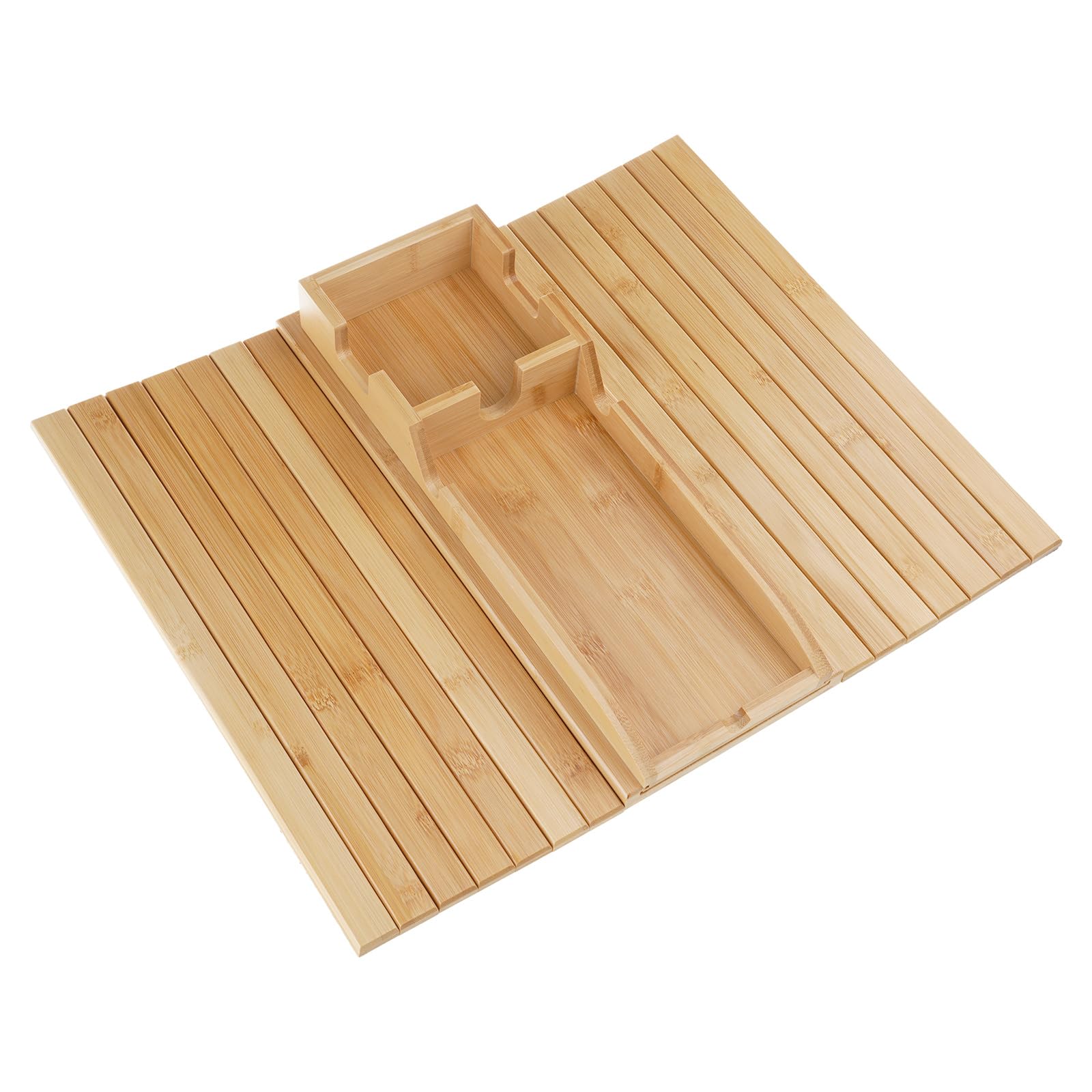 Bandeja de madera para sofá con soporte de vasos para reposabrazos