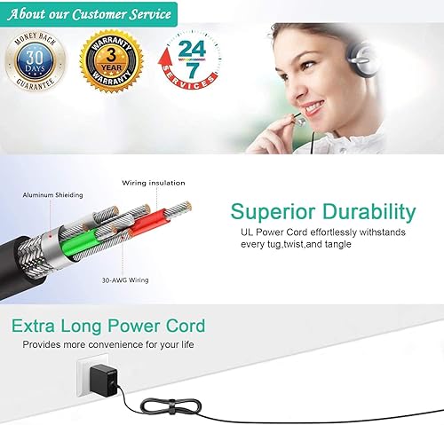 Miniatura 2 de HKY Adaptador de CA compatible con Shark CH951 CH950 CH955 UltraCyclone Pro aspiradora de mano inalámbrica CH950 14 CH95014 CH950UKT CH950C CH951C