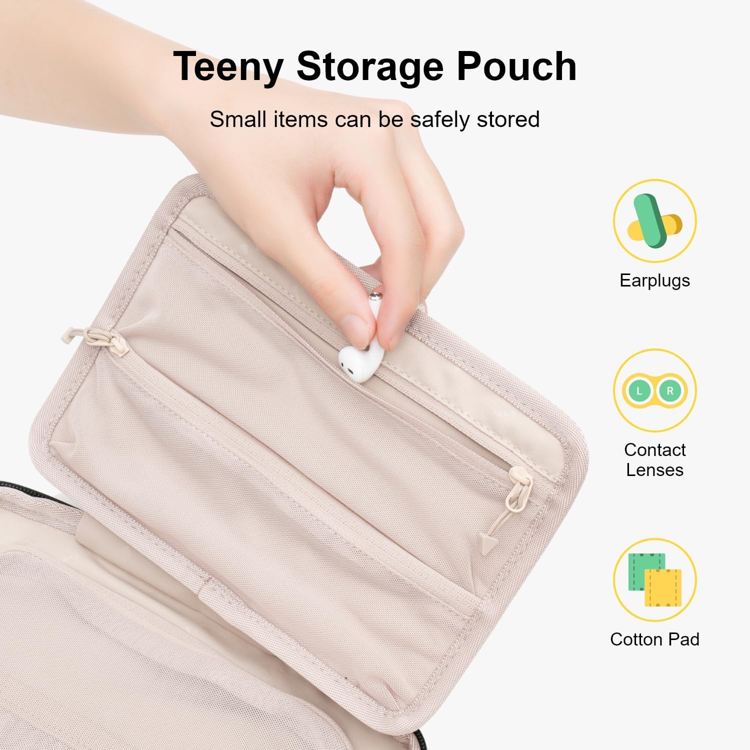 LEVEL8 Travel Toiletry Bag for Women Men, Travel Organizer Water Repellent, Makeup Organizer with Hang Hook for Travel Accessories, Large/Black - Image 7