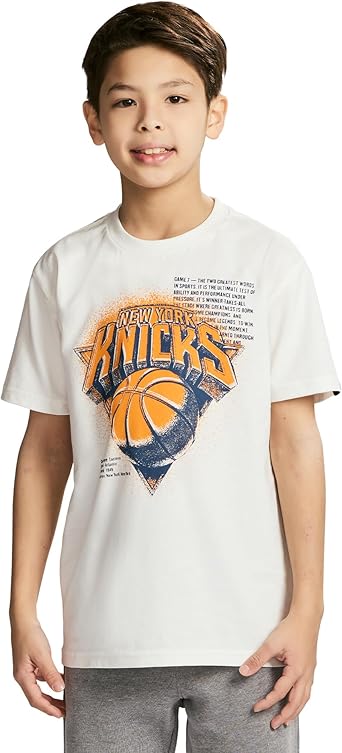 Game 7 Kids NBA Officially Licensed Short Sleeve Spray Paint Graphic Crewneck T-Shirt