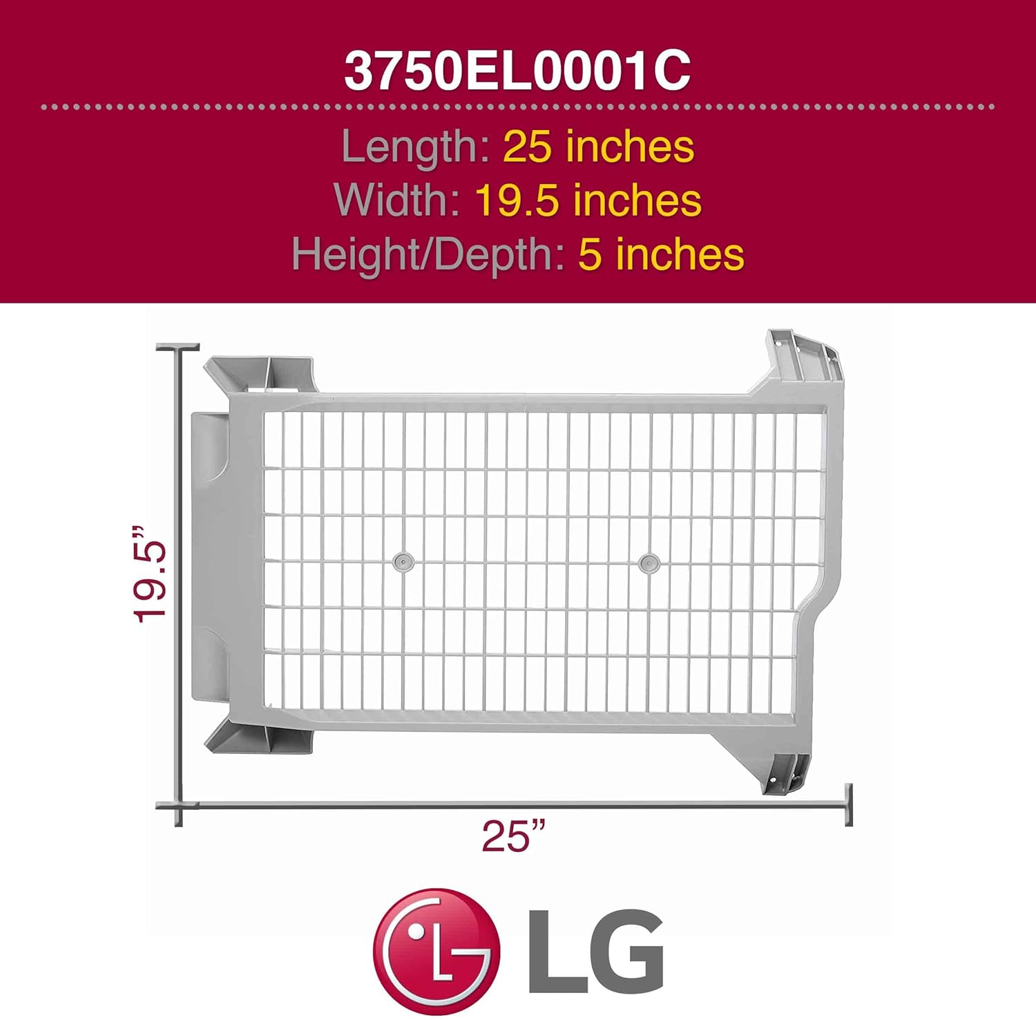 LG OEM Original Part: 3750EL0001C Dryer Drying Rack