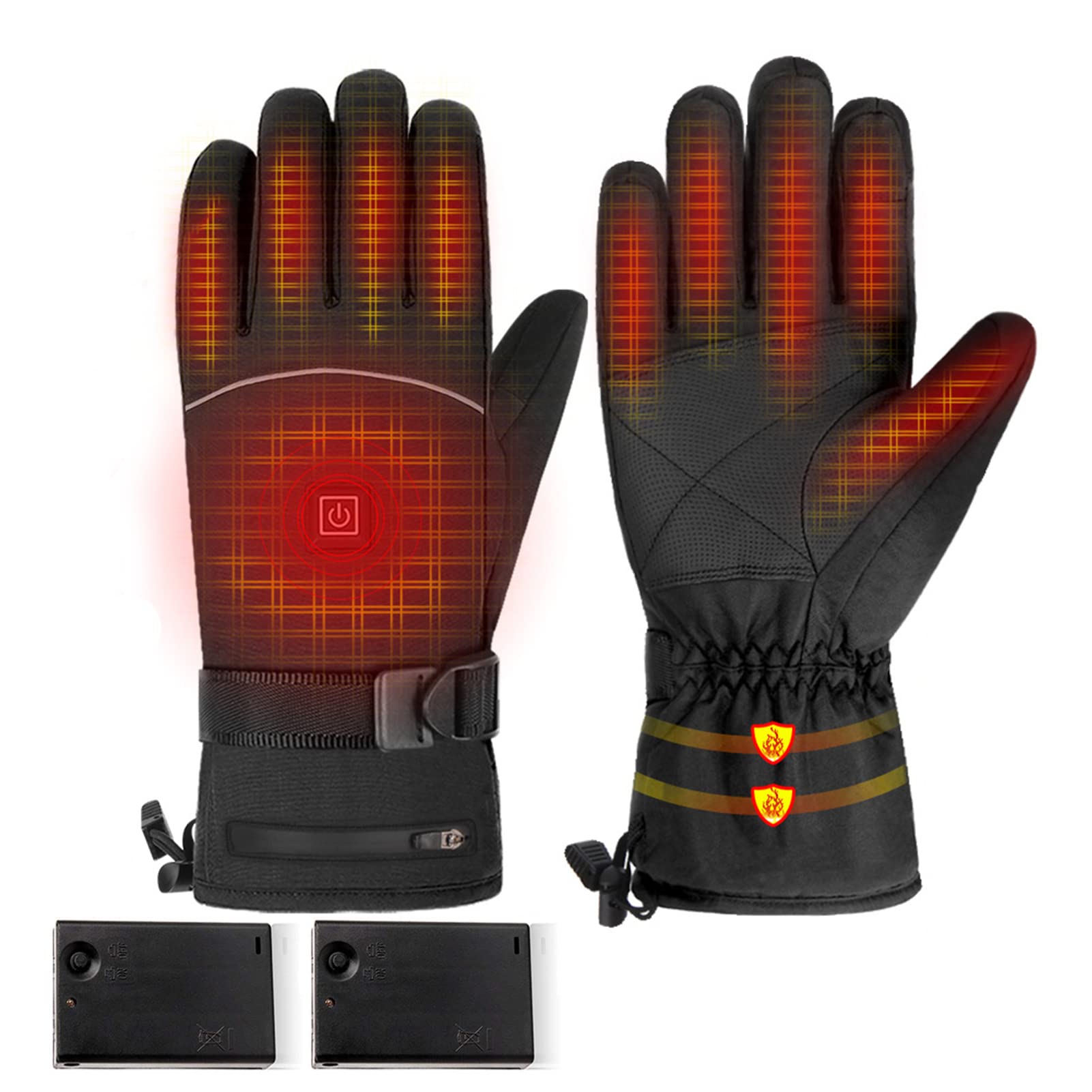 Gants chauffants pour moto équitation chasse pêche avec batterie 3,7 V de 4000 mAh d'hiver