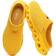 Jakcuz Men Slip On Mules Lightweight Open Back Sneakers Breathable Walking Shoes