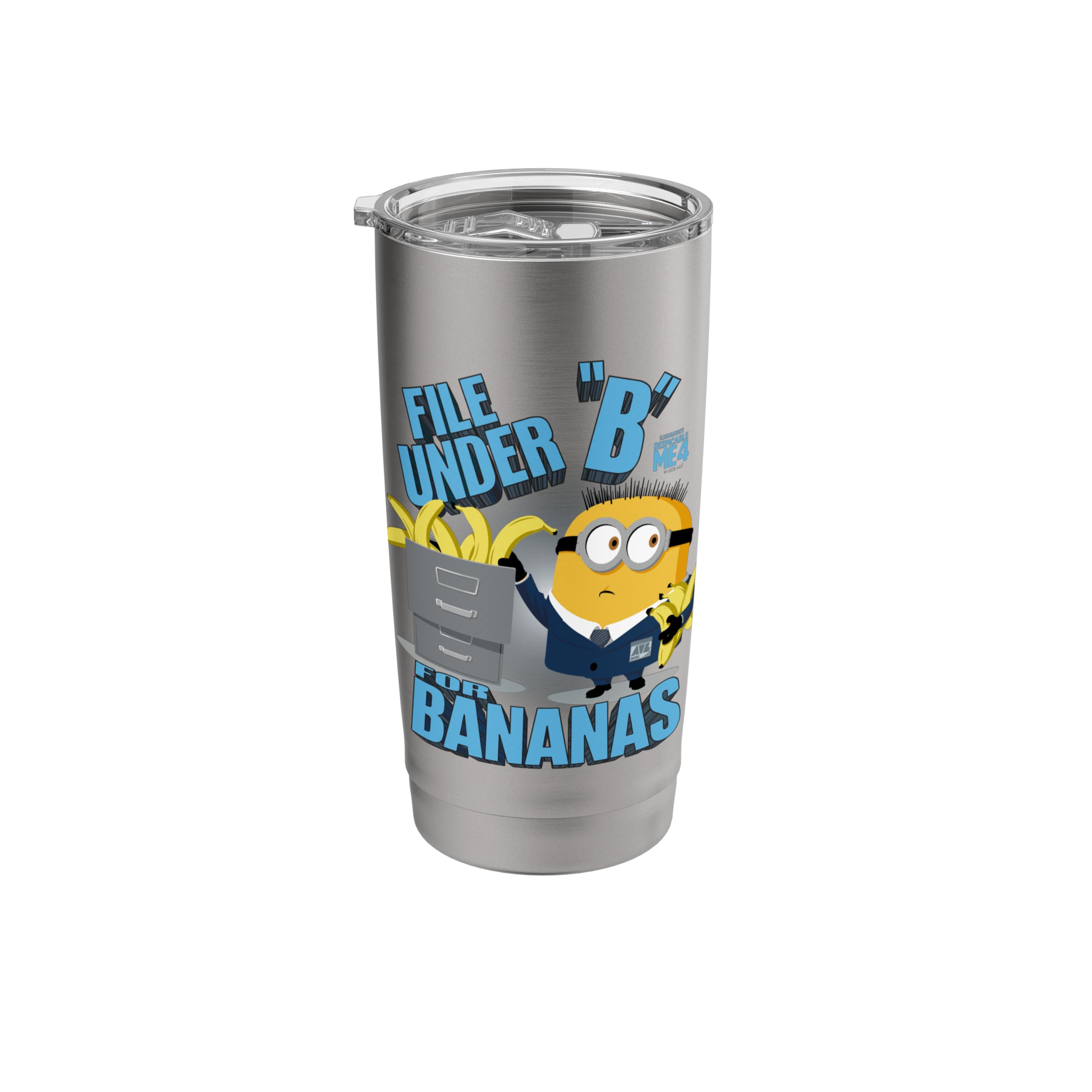 Minions Despicable Me 4 File Under B for Bananas Stainless Steel Insulated Tumbler