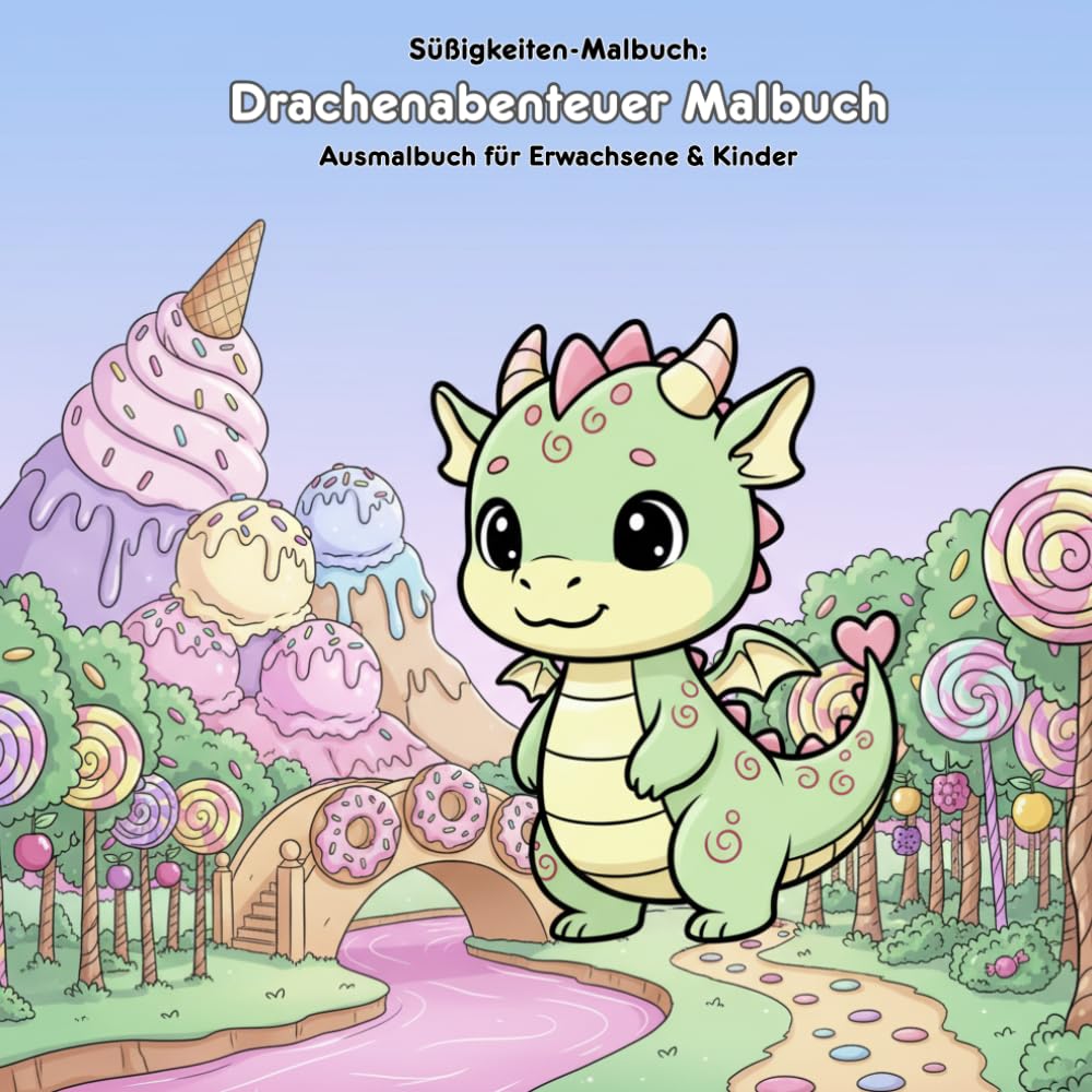 Drachenabenteuer Malbuch: Geschichte & Ausmalspaß: Für Erwachsene & Kinder: 36 Ausmalbilder im Format 21.59 x 21.59 cm. Entdecke Dragos süße Fantasiewelt mit großen Motiven & dynamischen Szenen.