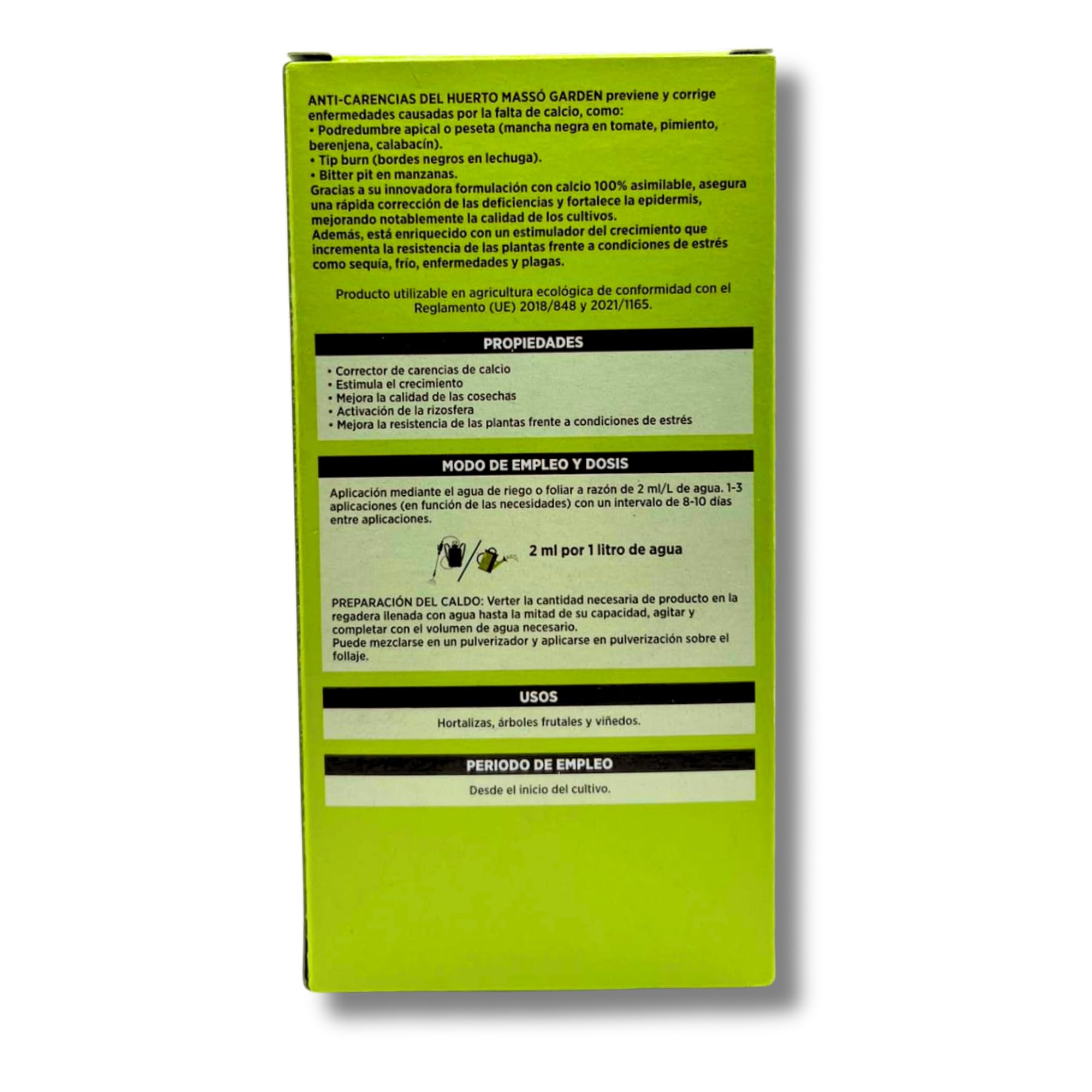 ANTI-CARENCIAS para Huerto ECO 100 ML MUY EFECTIVO | Corrector de Calcio para Tomate, Pimiento, Lechuga y Hortalizas | Previene Enfermedades como bordes negros o Bitter pit | Ecológico | Nexum Market