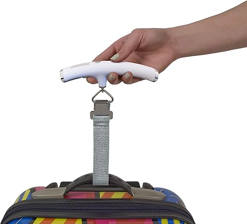 Miniatura 5 de Escali Velo 11050W - Escala de equipaje compacta de viaje portátil de lectura digital capacidad de 110 libras color blanco