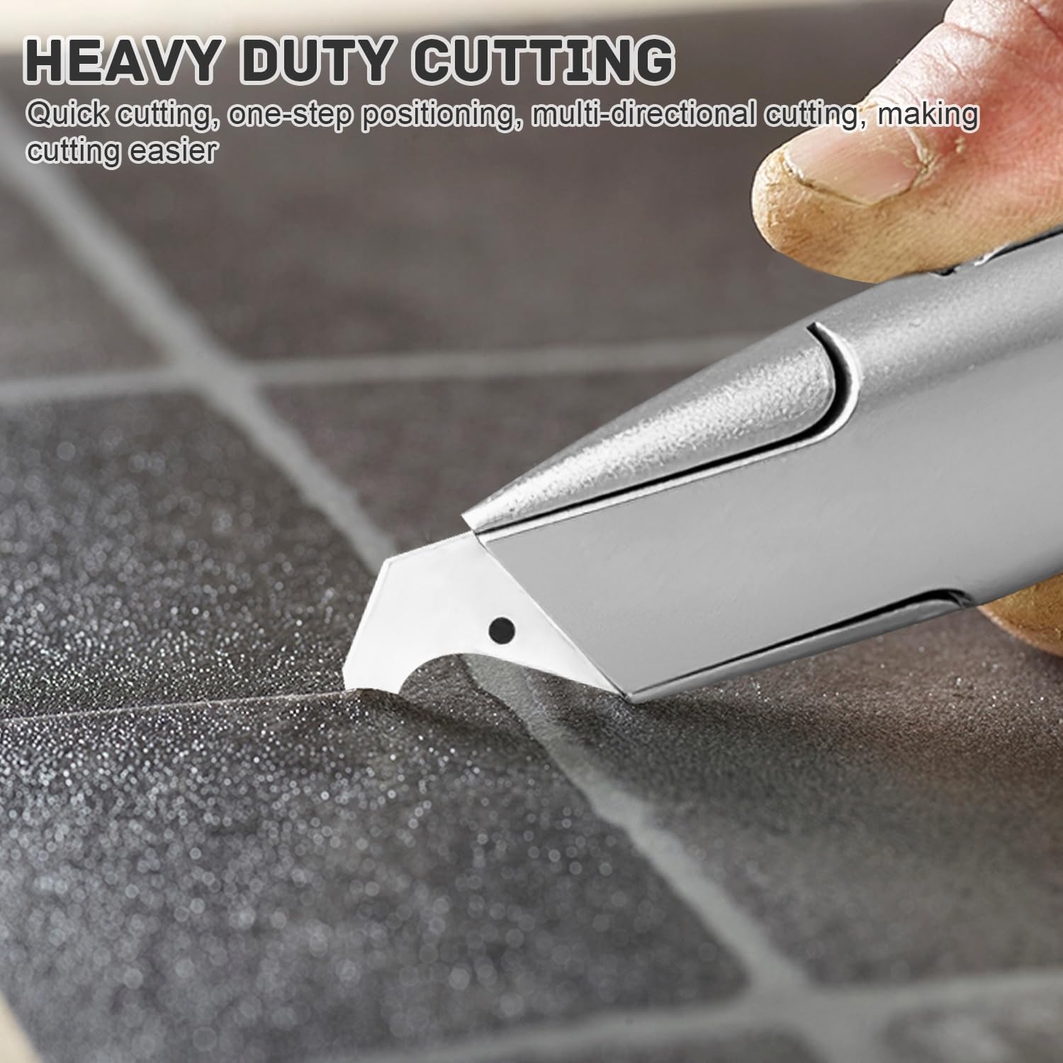 Coltello Multiuso a Gancio con Lame Cutter Trapezoidale e Piccola Lama a Gancio, Taglierino Professionale, Taglierini Professionali, Ideale per Tagliare Rivestimenti per Pavimenti in PVC
