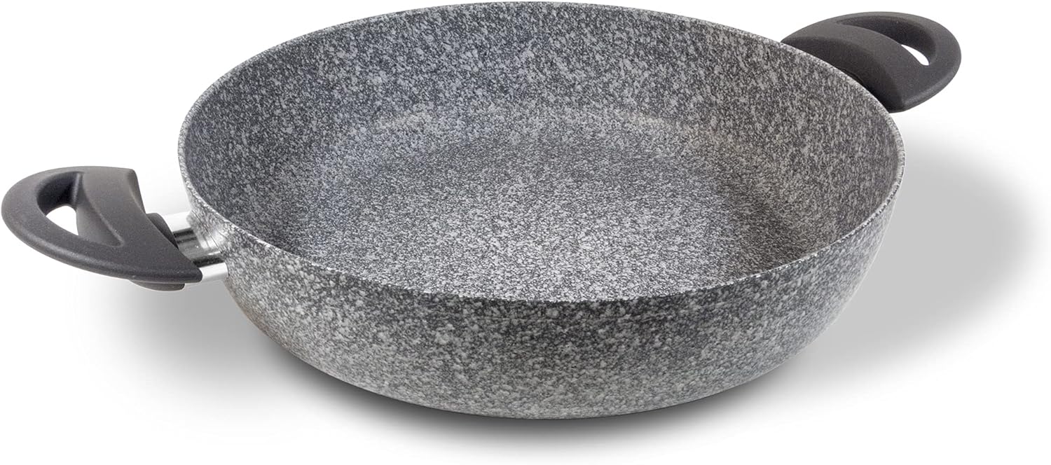 Moneta Symphony Saucepan 2 Handles 28 cm Also for Induction, Reinforced with Mineral Particles. Made in Italy