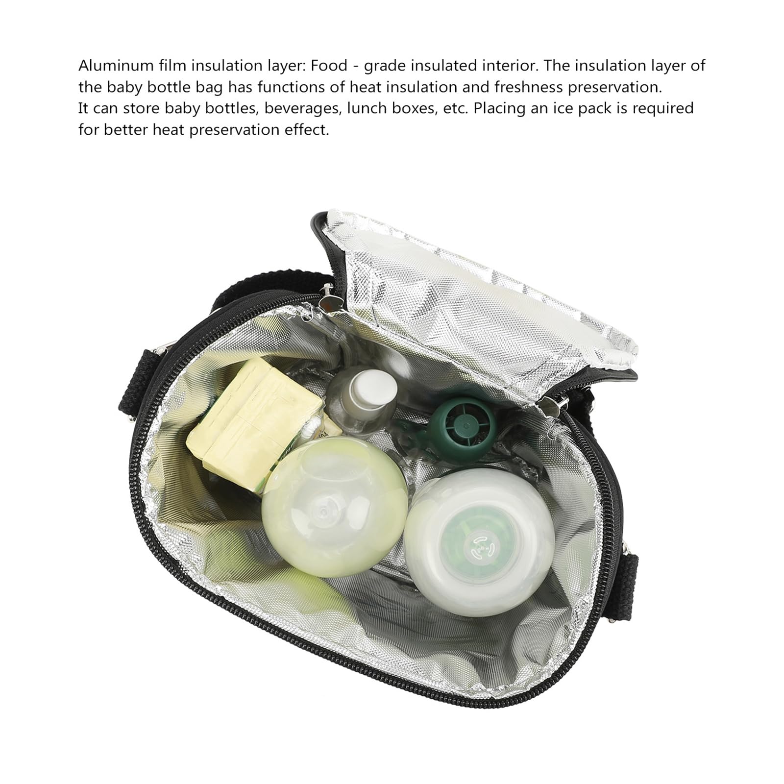 Niedliche Bären-Kühltasche for Babyflaschen, wiederverwendbar, isoliert | Wiederverwendbare isolierte Babyflaschentasche aus Baumwolle mit abnehmbarer Schnalle for Babys