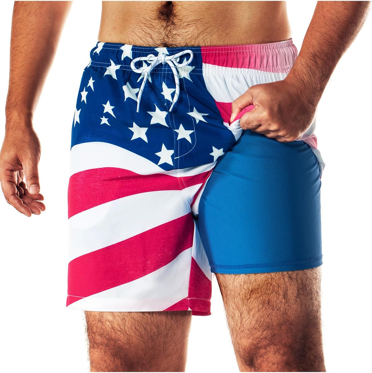 BRISIRA Men's Swim Trunks Swim Shorts 5 inch Compression Liner Bathing Suit Anti-Chafe Quick Dry Stretch Pockets