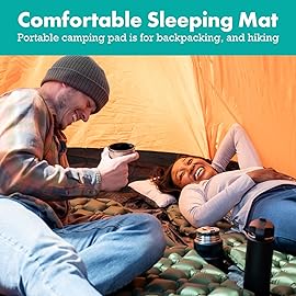 Sleepingo Light Weight Sleeping Mat for Camping - Ultralight Backpacking Sleeping Pad - Inflatable, Compact Sleep Pad for Hiking and Travel - Portable Backpacker Sleep Mat - Pack of 2-73.5 x 21.5