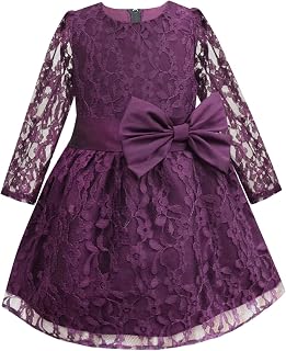 A.T.U.N. (All Things UBER Nice) Girls Fit and Flare Knee Length Double Bow Dress for Party, Birthday and Special Occasion Price In India