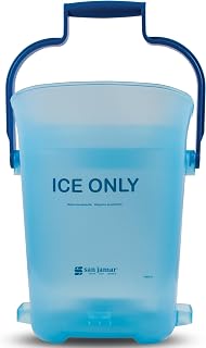 San Jamar 6 Gallon Blue Plastic Ice Tote - Light Duty with Ergonomic Handles, NSF Certified for Foodservice